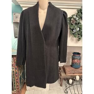 RARE VINTAGE 70's AUSTIN-ZUUR HALSTON BLACK WOOL COAT